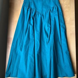 turquoise 80s skirt size small
